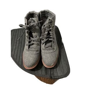 DR SCHOLLS Suede Ankle Boots Booties Gray Womens Size 9.5 Side Zip